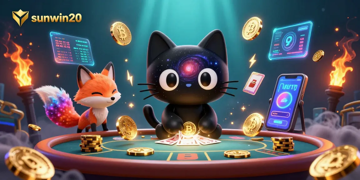 Experience thrilling gameplay with sunwin20 at a vibrant cosmic casino table.